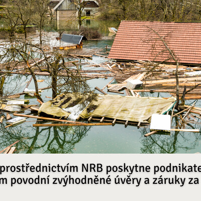  Stát prostřednictvím NRB poskytne podnikatelům zasaženým povodní zvýhodněné úvěry a záruky za 5 mld. Kč