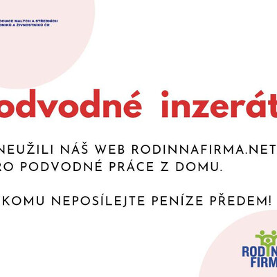  POZOR NA PODVODNÉ INZERÁTY! 