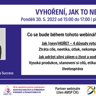 Webinář:Vyhoření, jak to nevzdávat